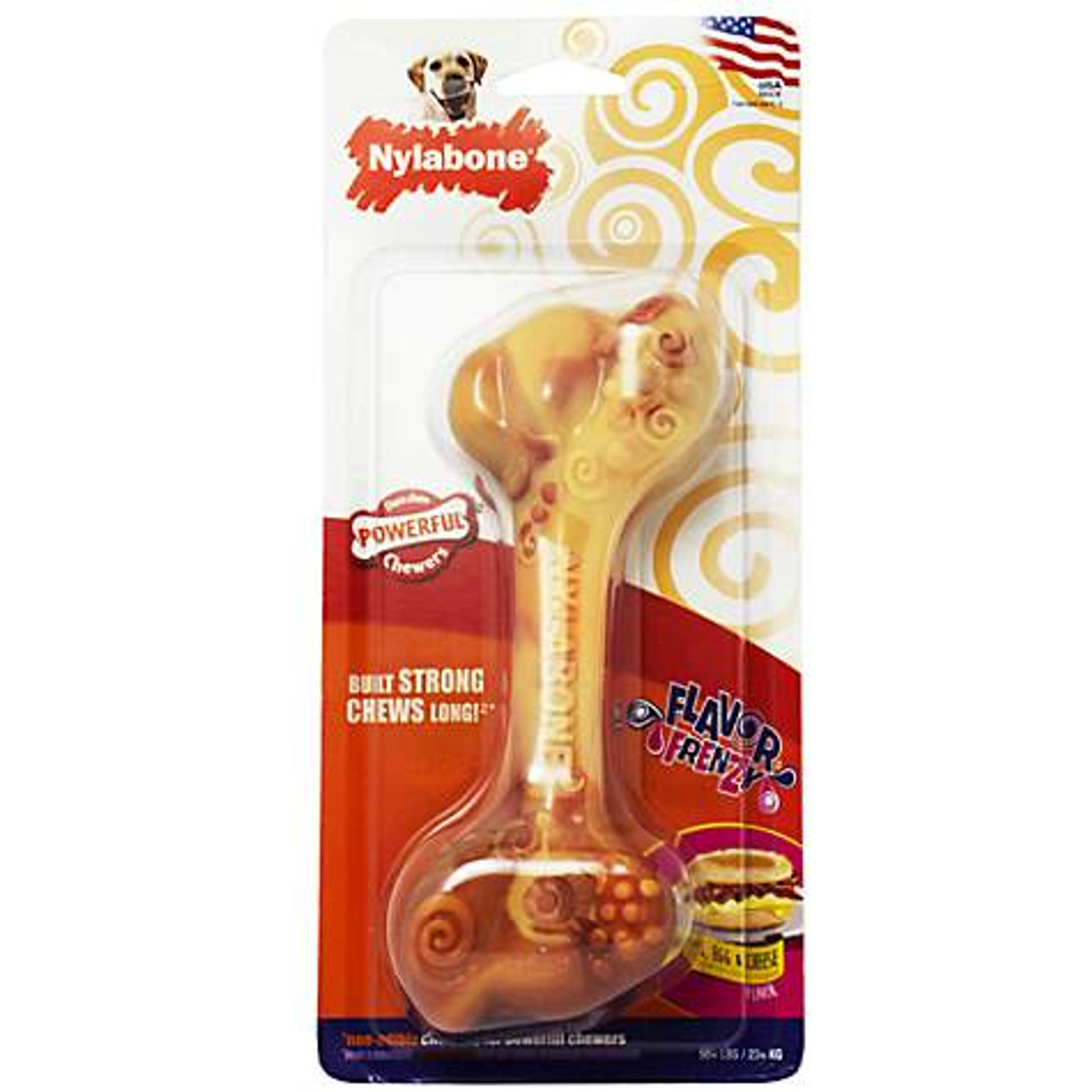 Nylabone DuraChew Flavor Frenzy Bacon Egg and Cheese Dog Bone Giant Toy