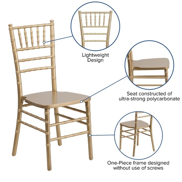 HERCULES Series Silver Wood Chiavari Chair