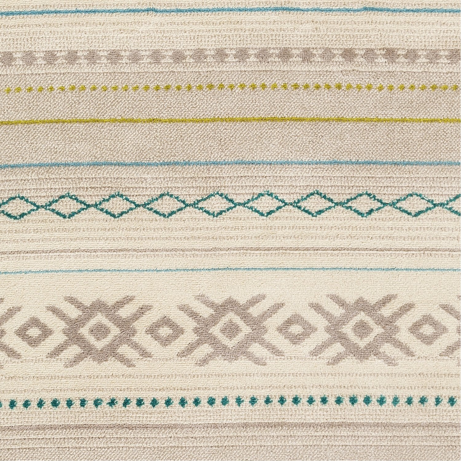 Paramount Rug in Teal, Aqua, Lime, Light Gray, Cream