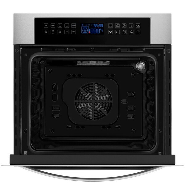 24-in Single Electric Wall Oven with Convection Fan in Stainless Steel