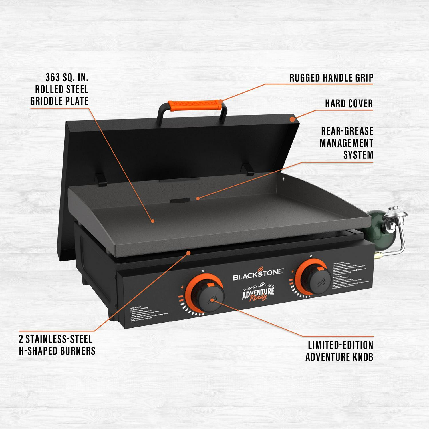 Blackstone Adventure Ready 22  Propane Griddle Gift Bundle in Black  Crowdfused