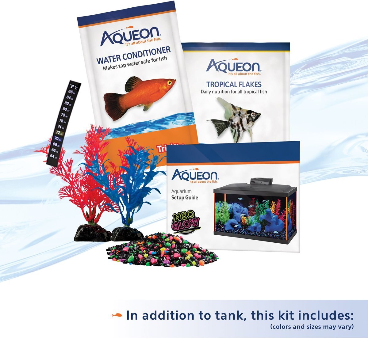 Aqueon LED NeoGlow Aquarium Starter Kit， Pink