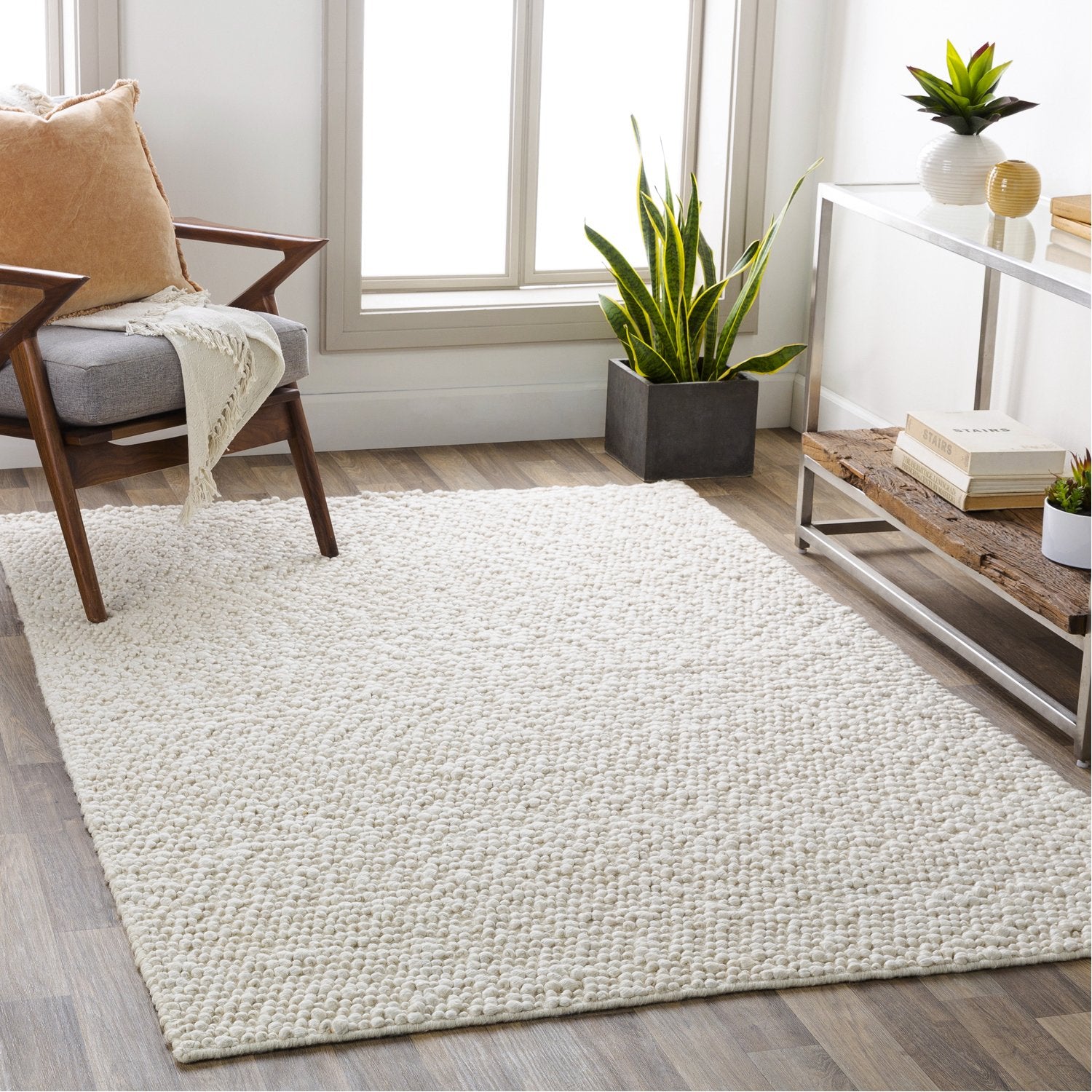 Como Hand Woven Rug in Ivory