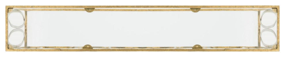 Pammy Oval Ringed Console Table Gold   Contemporary   Console Tables   by Peachtree Fine Furniture  Houzz