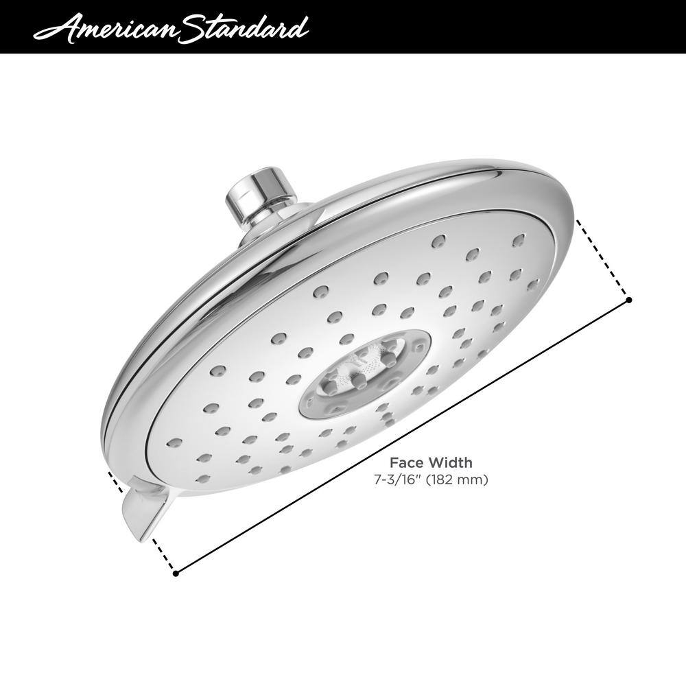 American Standard Spectra+ -Spray 7 in. Single Wall Mount Fixed Rain Shower Head in Legacy Bronze 9038074.278