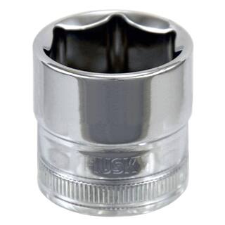 Husky 38 in. Drive 17 mm 6-Point Metric Standard Socket H3D6P17MM