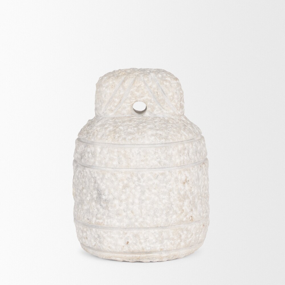 Irina Small White Marble Door Stopper