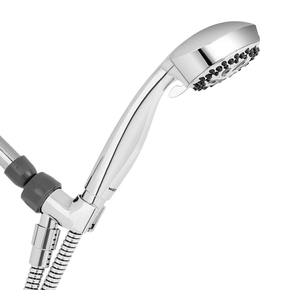 Waterpik 6-Spray Pattern with 1.8 GPM 3.3 in. Single Wall Mount Handheld Adjustable Shower Head in Chrome VSA-653E