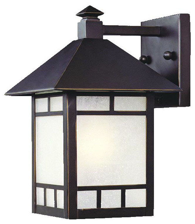 One Light Architectural Bronze Wall Lantern   Craftsman   Outdoor Wall Lights And Sconces   by We Got Lites  Houzz