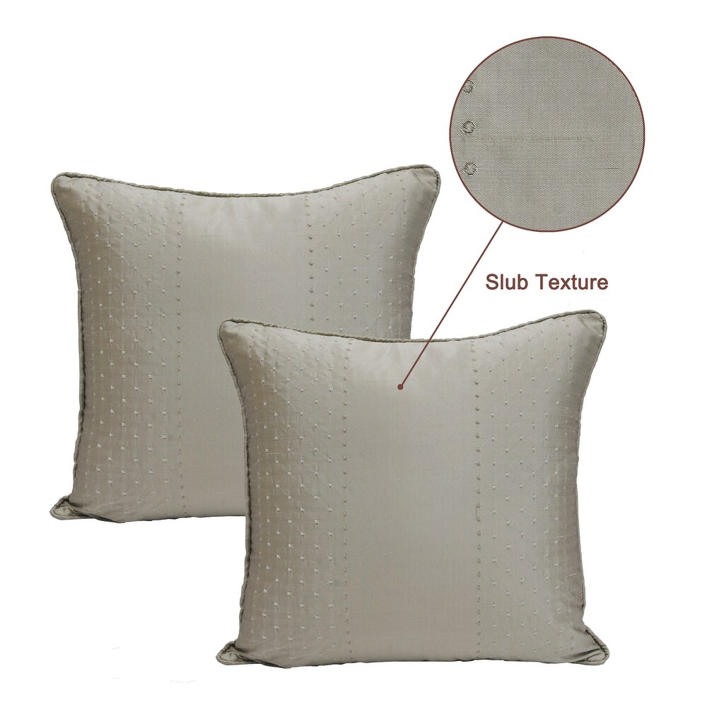 Marquesa Dots Slub Texture Pillow Shell 2 Piece Set  NO INSERT