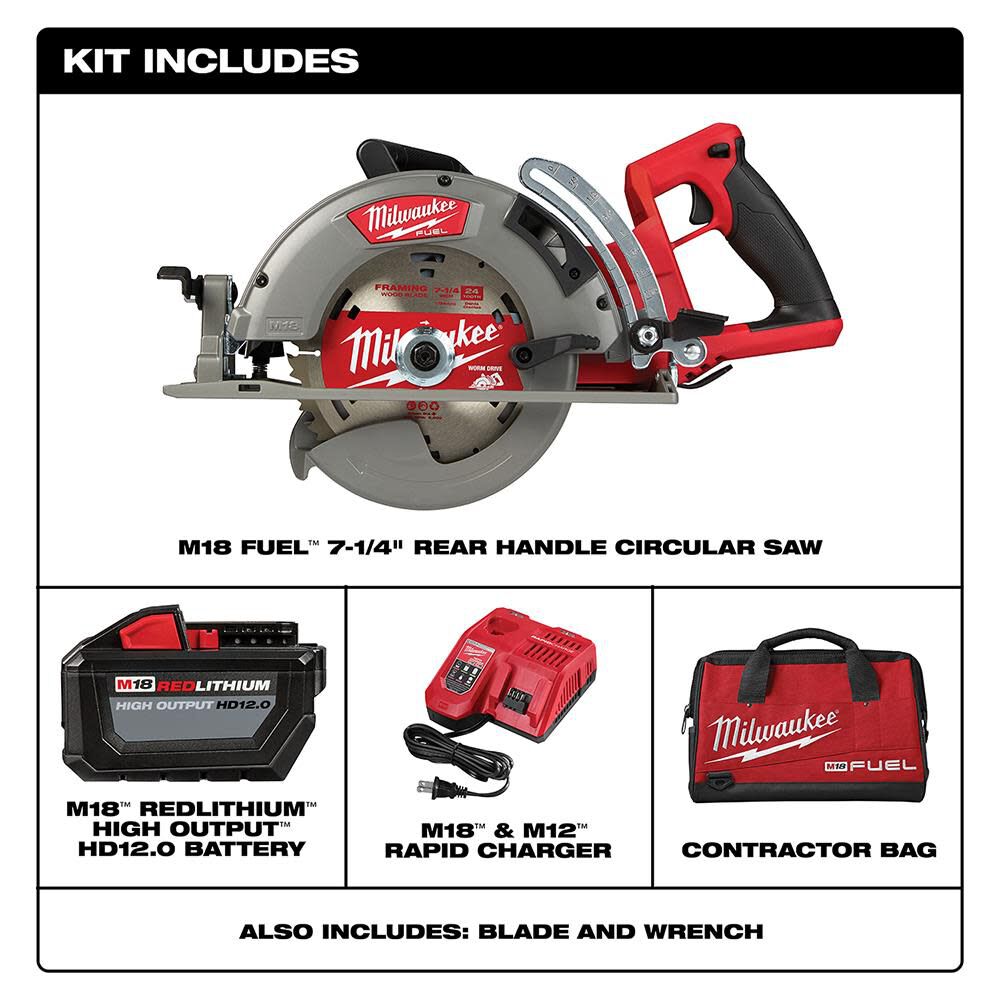 Milwaukee M18 FUEL Rear Handle 7-1/4 in. Circular Saw Kit 2830-21HD from Milwaukee