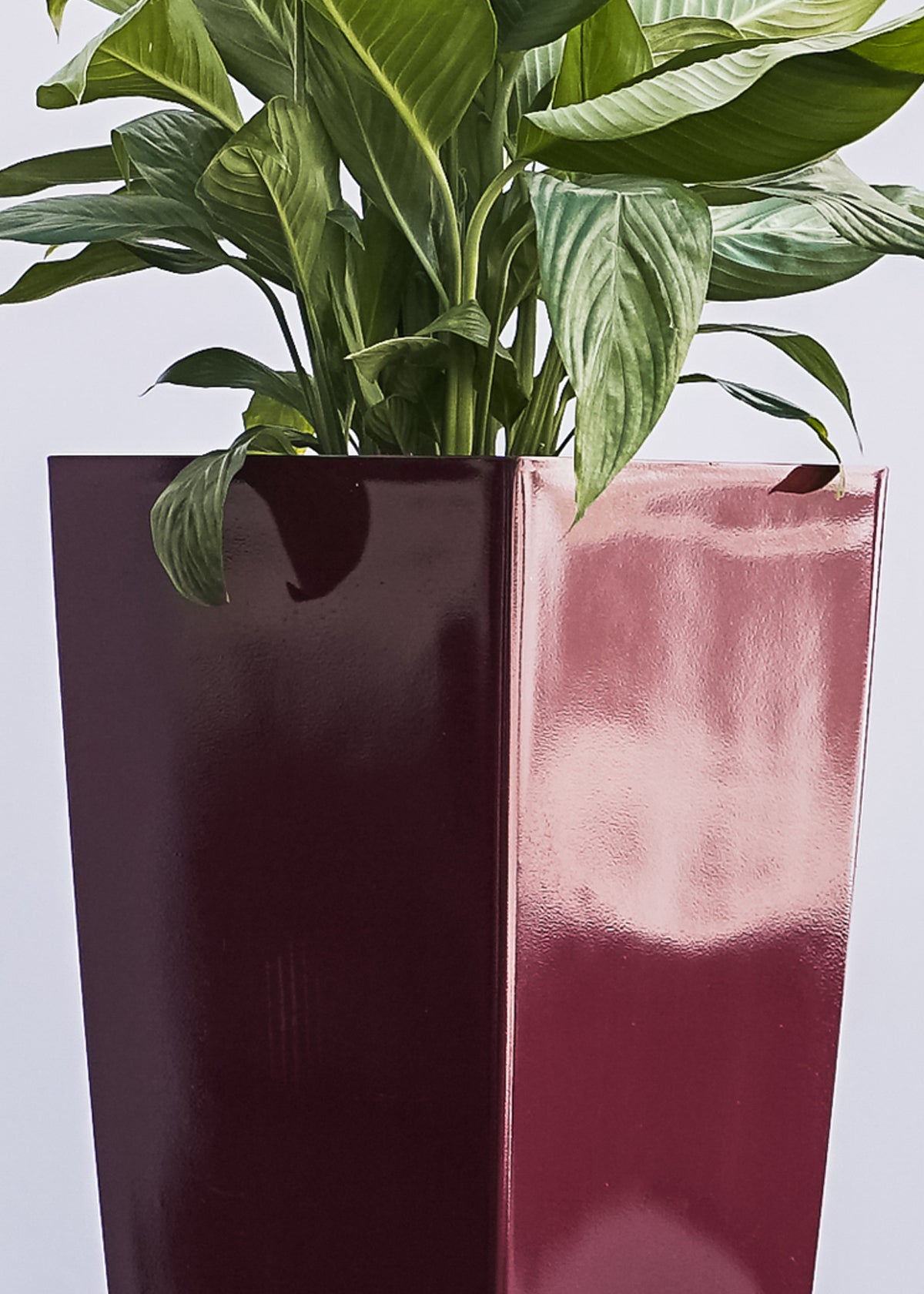 XBrand Nested Plastic Self Watering Indoor Outdoor Square Planter Pot, Set of 2, 22 Inch Tall