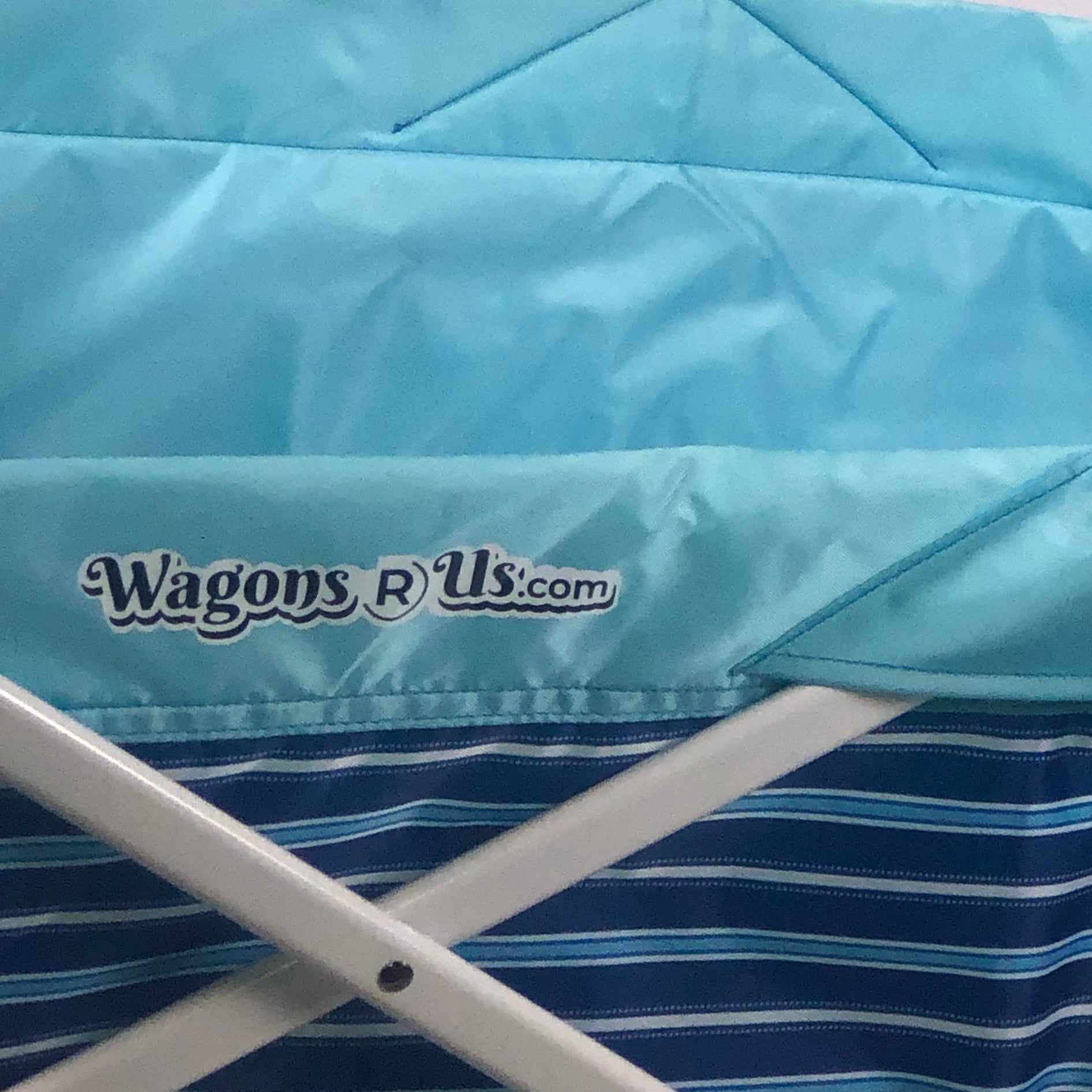 Wagonsrus Folding Utility Wagon  Blue Stripe