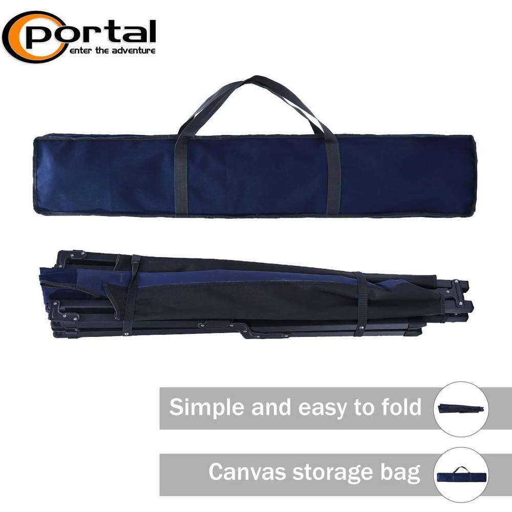 Portal 83 in. Steel Blue Folding XL Camping Cot PR-BD630-82701L-BL