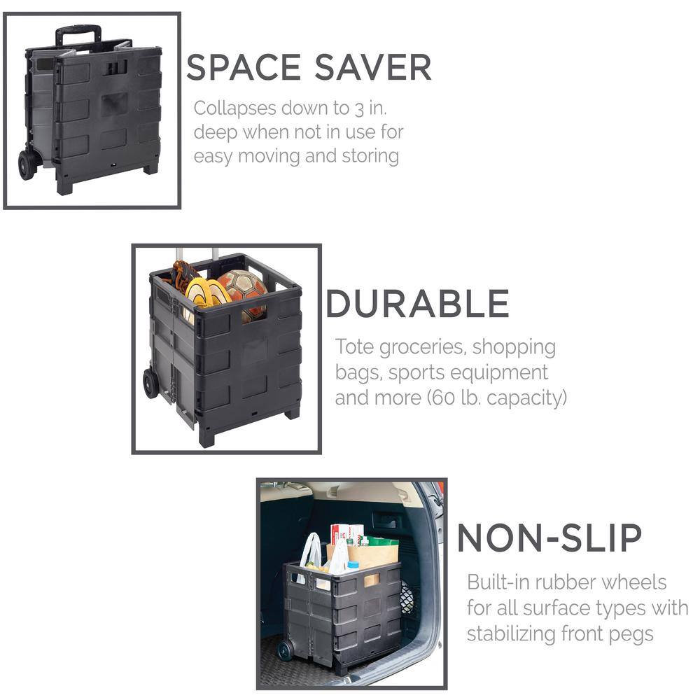 Simplify Tote and Go Collapsible Polypropylene Utility Cart 25502