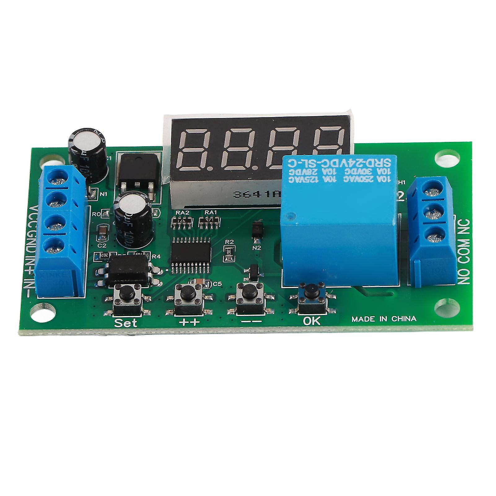 Multifunctional Pulse Counter Relay Board 0.1S to 9999999.9s 0.01s Accuracy 1 Channel Relay Module 24V