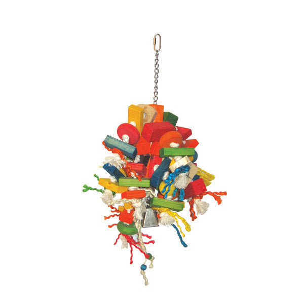 A  E Happy Beaks Large Cluster Of Blocks Bird Toy