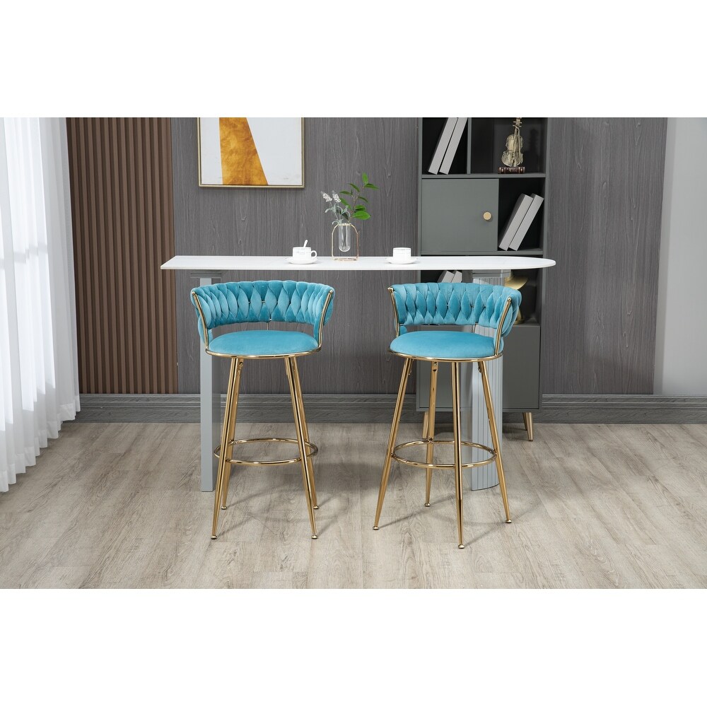 Bar High Chair with Backrest and Footstool 2PC/SET