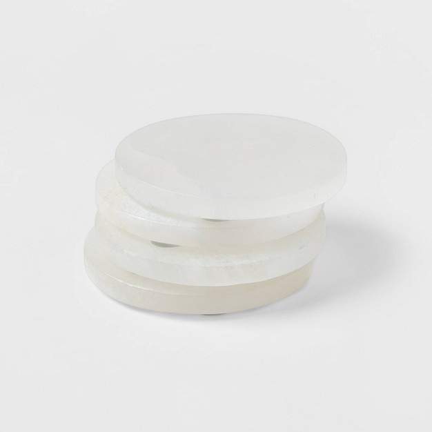 4pk Marble Alabaster Coasters