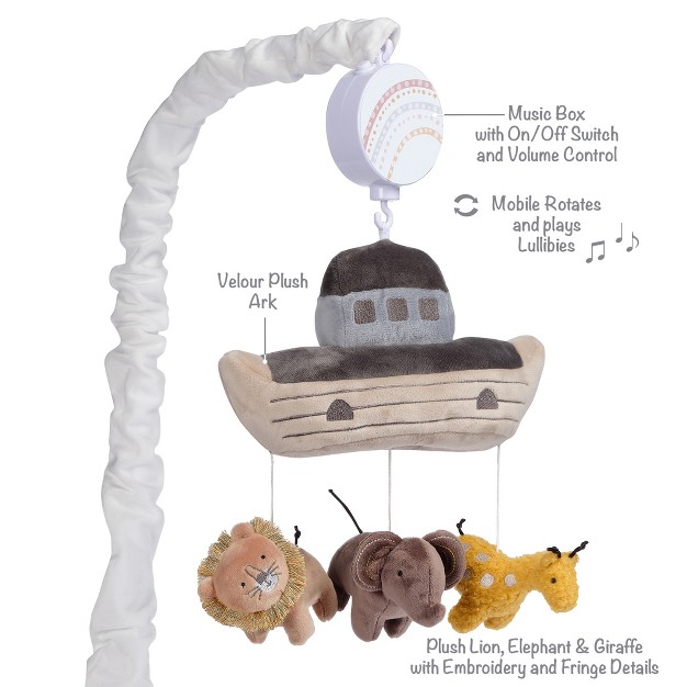 Lambs amp Ivy Baby Noah Ark With Animals Musical Baby Crib Mobile Soother Toy