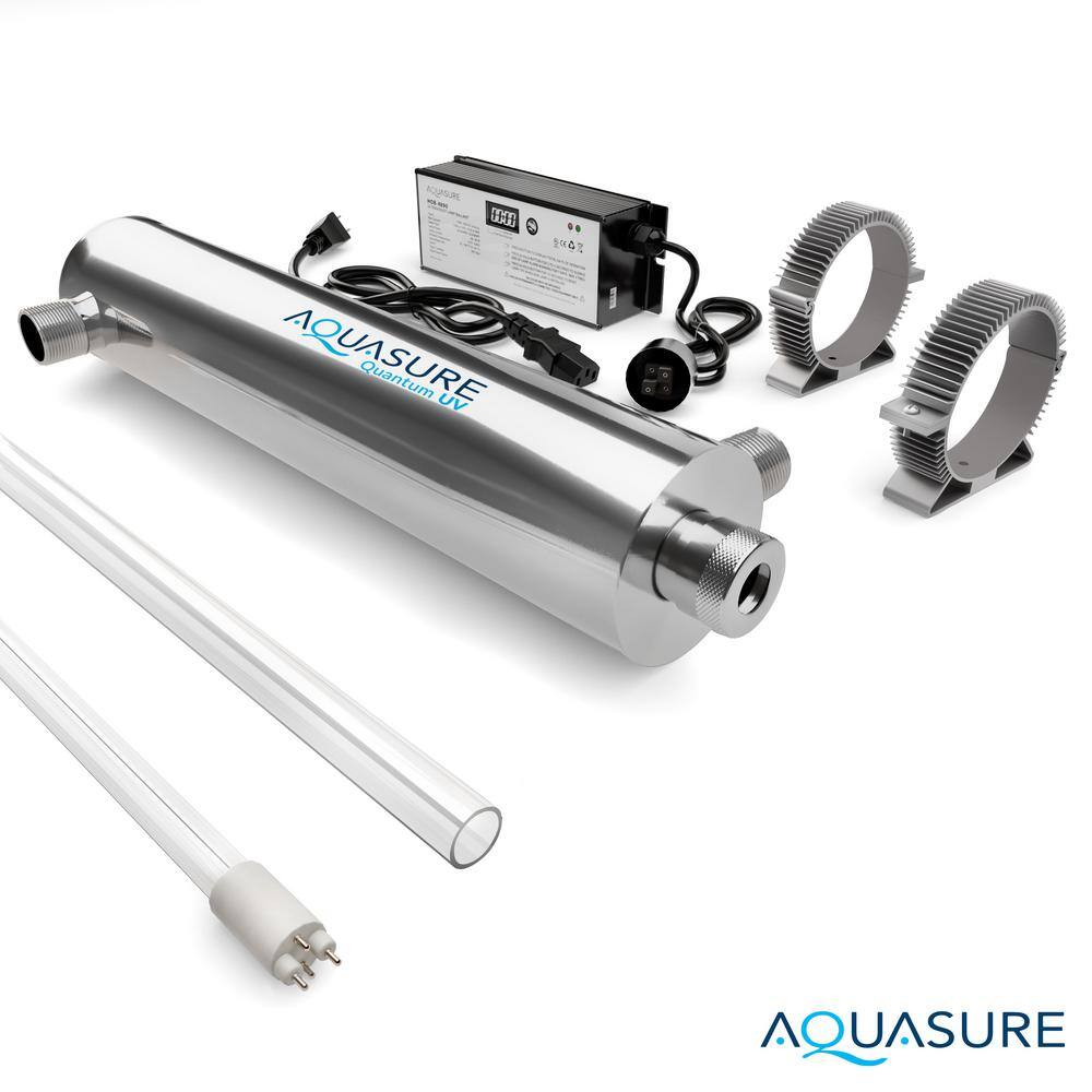 AQUASURE Quantum Series 18 GPM Ultraviolet UV Light Water Filter System for Whole House Water Sterilization Disinfection AS-UV18HO