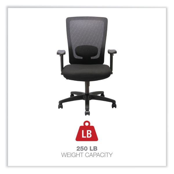 Alera Envy Series Mesh High-Back Multifunction Chair， Supports Up to 250 lb， 16.88