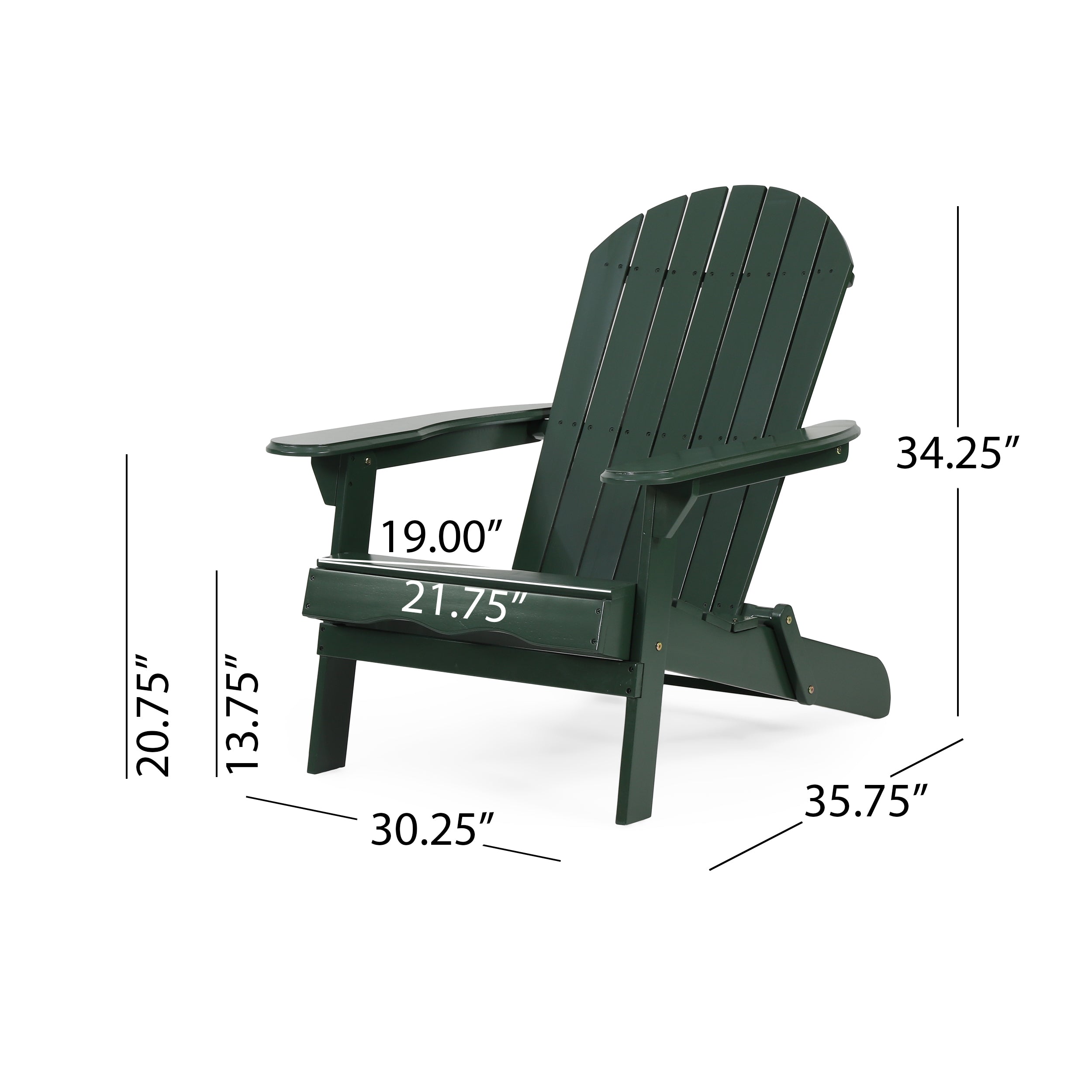 Cartagena Outdoor Acacia Wood Adirondack Chair