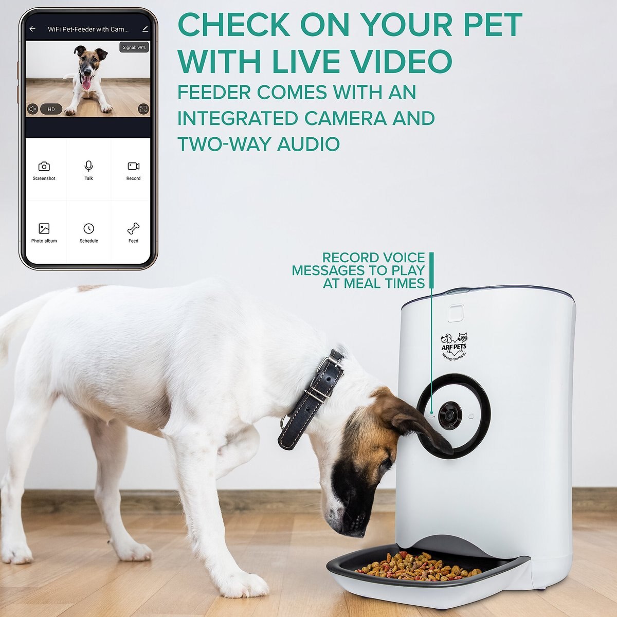 Arf Pets Smart Automatic Wi-Fi Enabled Pet Feeder with HD Camera