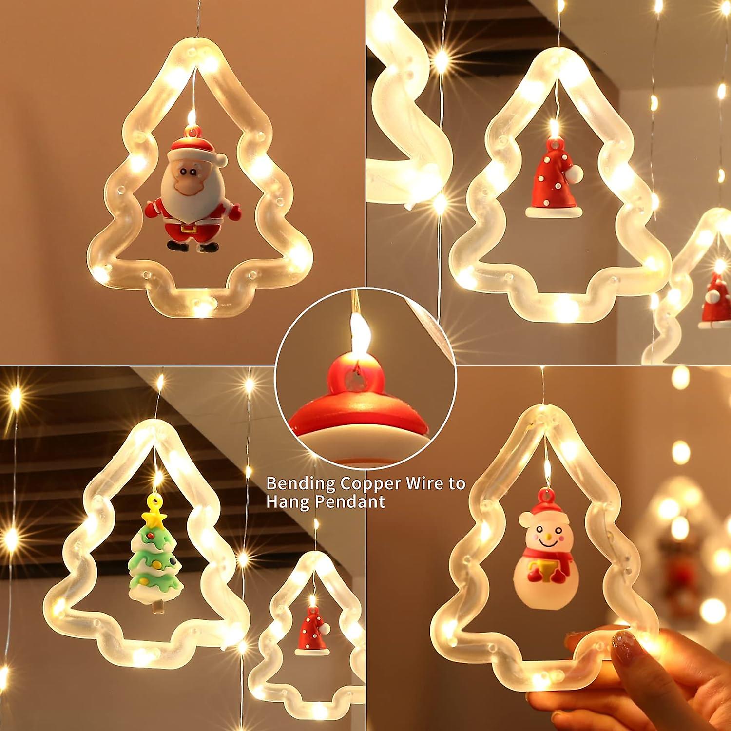 Christmas String Lights，led Fairy Lights Battery Operated Tree String Light With 10 Cute Diy Decor， Twinkle Christmas Lights For Bedroom Party Wedding