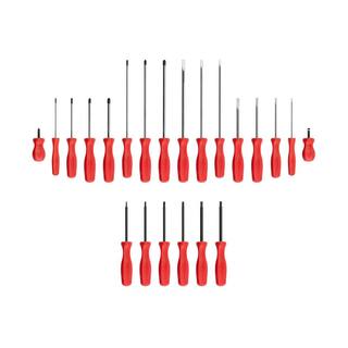 TEKTON Hard Handle Screwdriver Set 22-Piece (#0-#318-516 in. T10-T30) DRV44001