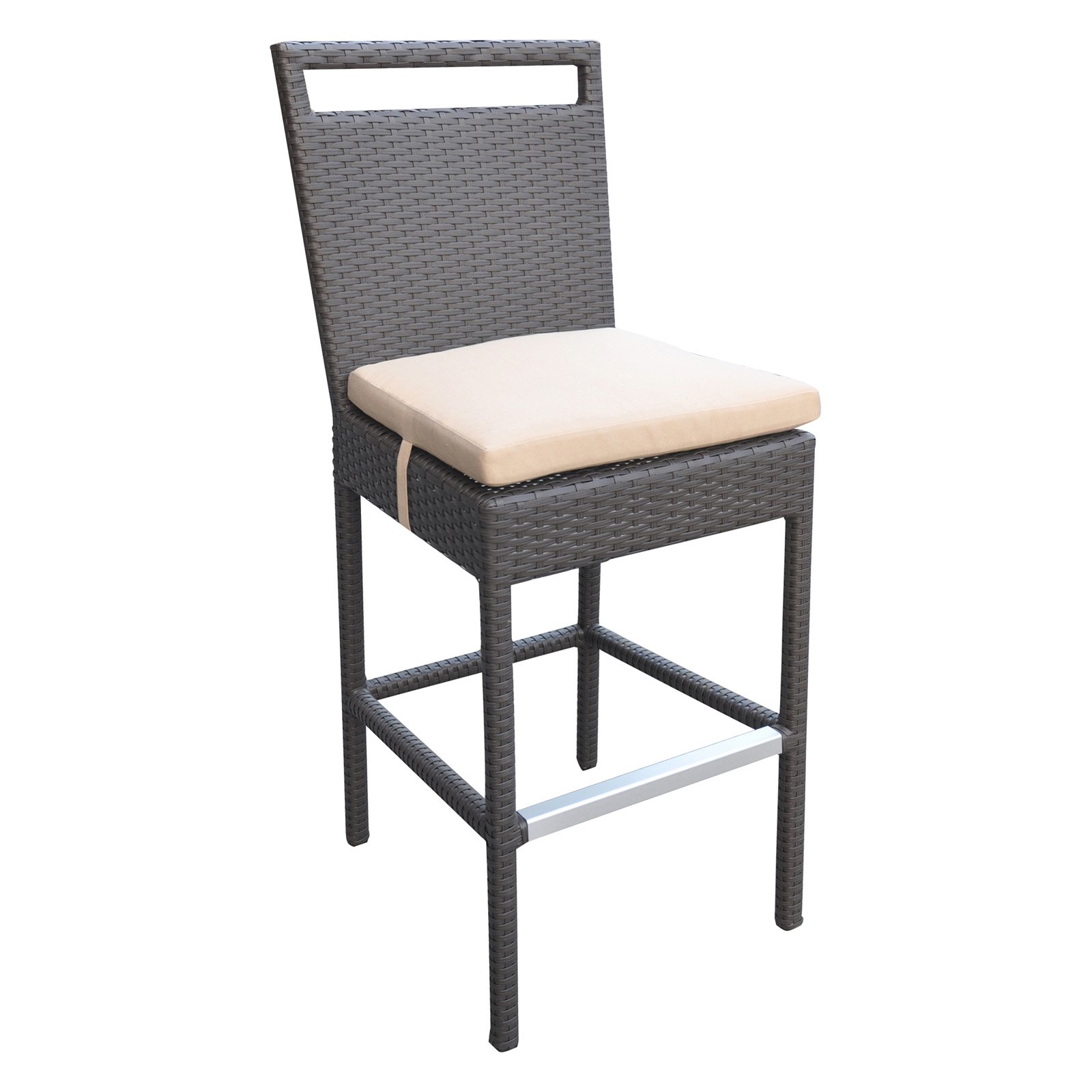 Armen Living Tropez Outdoor Patio Wickerandnbsp;Bar Set (Table with 4 barstools)