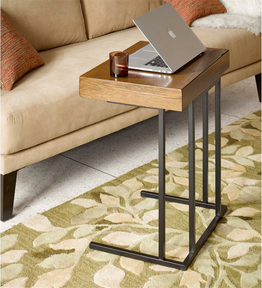 Wynn Pull up Table   Industrial   Side Tables And End Tables   by HedgeApple  Houzz