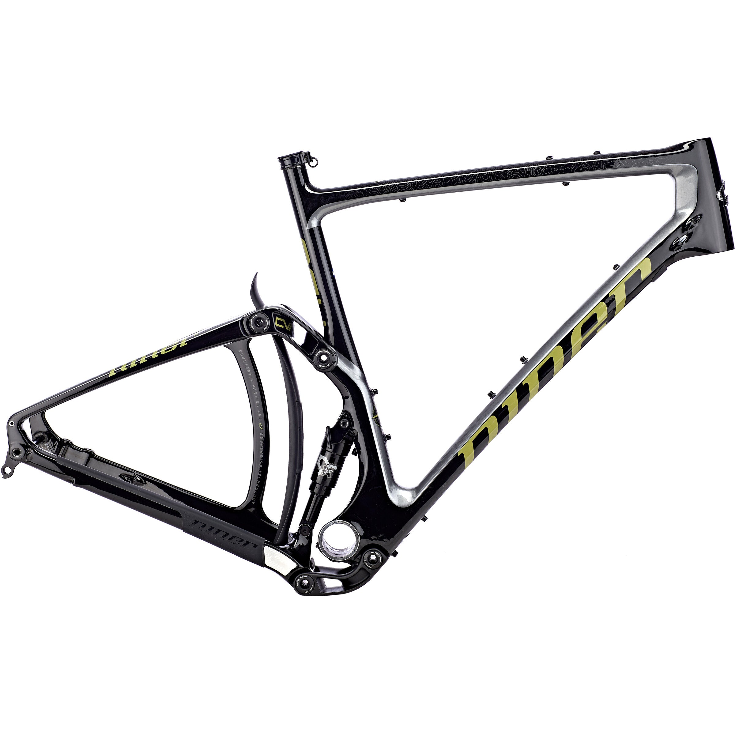 Niner MCR 9 RDO Gravel Frame - Black-Magnetic Gray - 2022