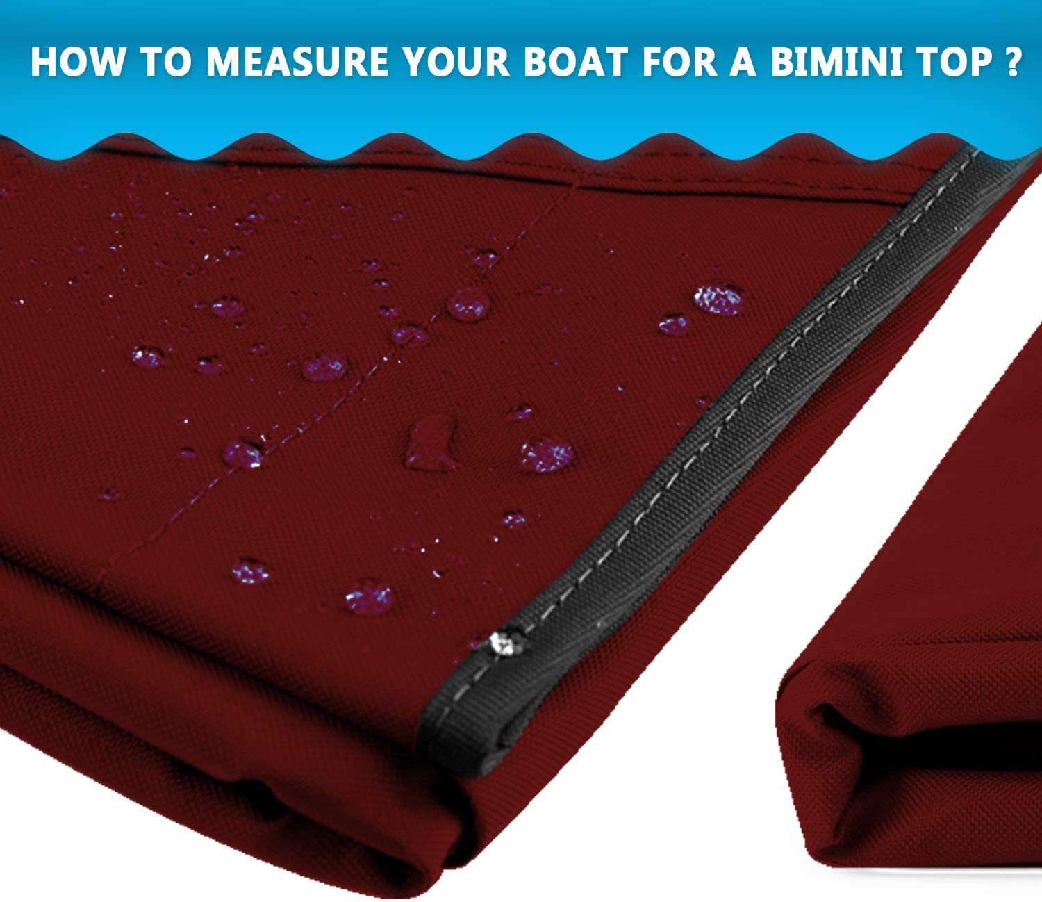 Leader Accessories 3 Bow Bimini Top Boat Cover Includes Mounting Hardwares with Aluminum Frame，Multi Colors