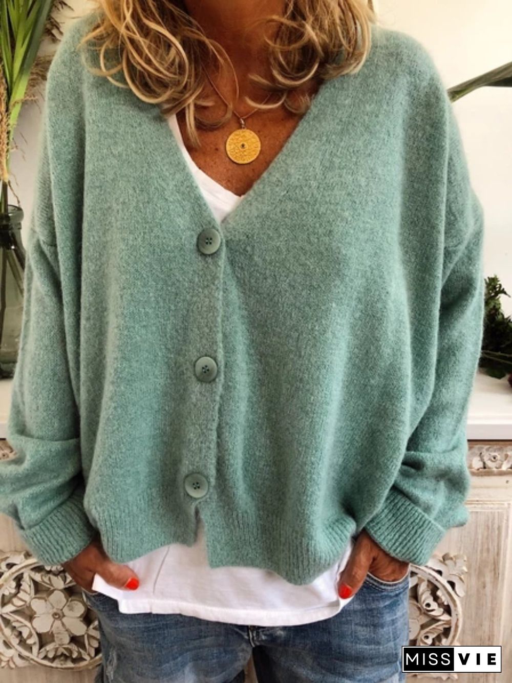 Women Casual Tops Tunic Sweater Cardigan