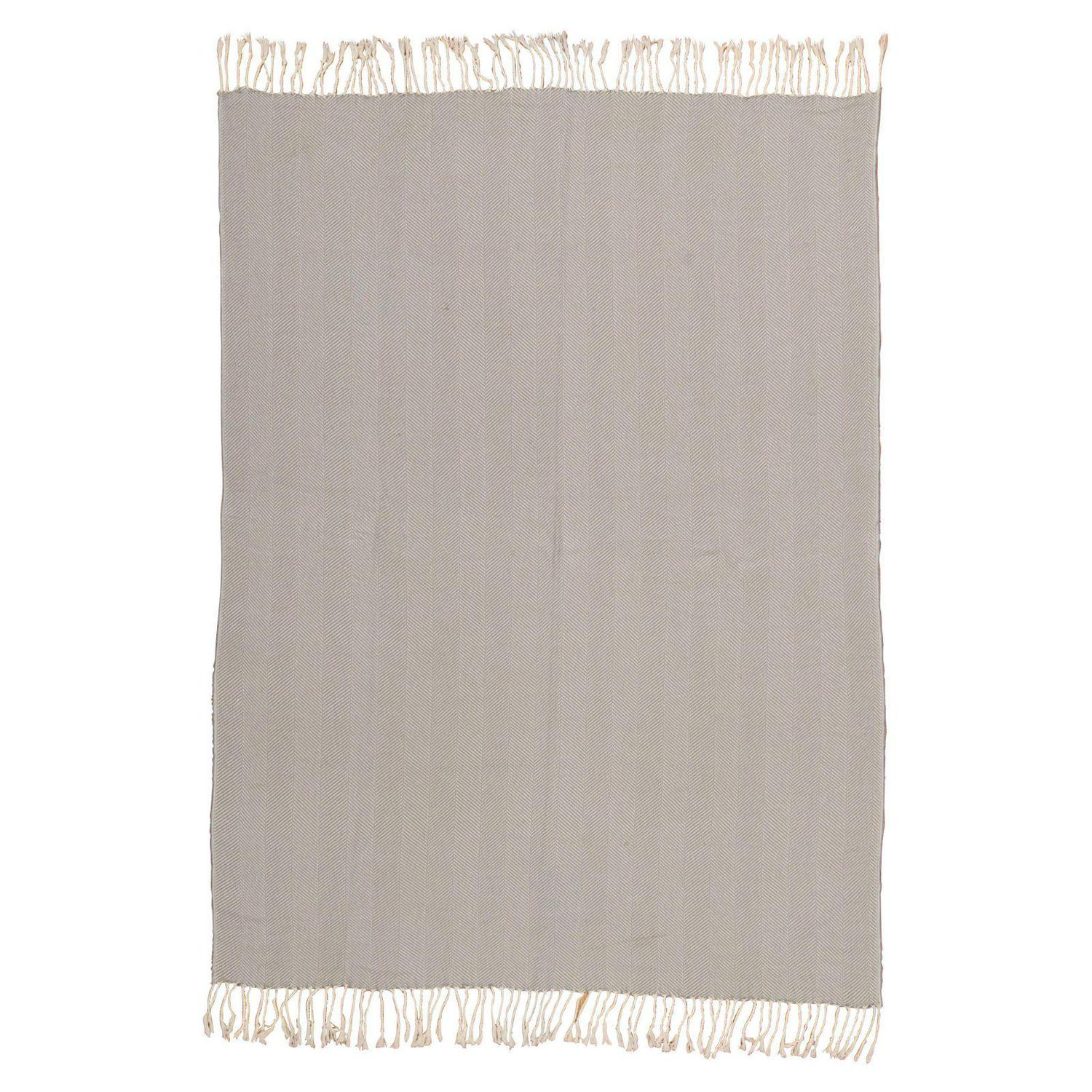 Nourison Organic Cotton Throw Blanket 50  x 70  Beige  Crowdfused