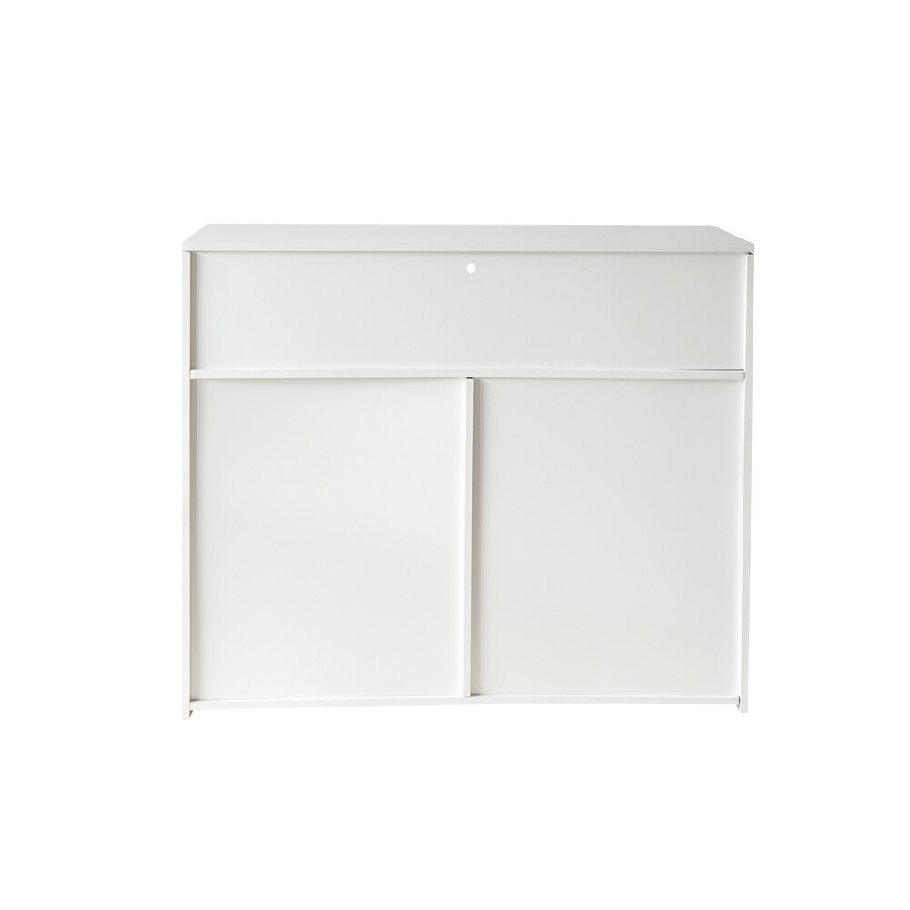 Modern Sideboard Storage Cabinet with LED Light and 2 Doors