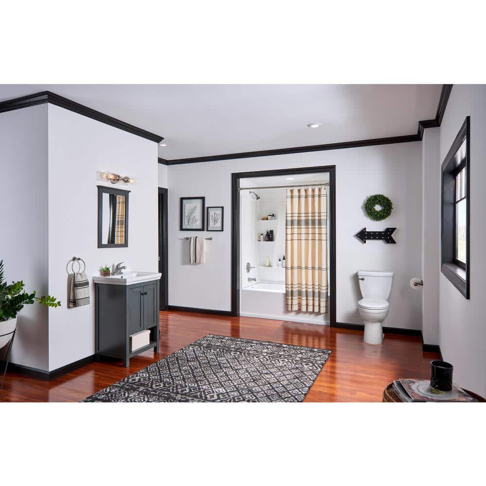 Delta Foundations 2piece 128 GPF Single Flush Elongated Front Toilet in White Seat Included