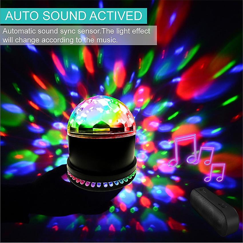 Mini Rgb 5w Crystal Magic Ball Led Stage Lamp Sound Actived Auto Dj Ktv Disco Laser Stage Effect Light Party Christmas Lights