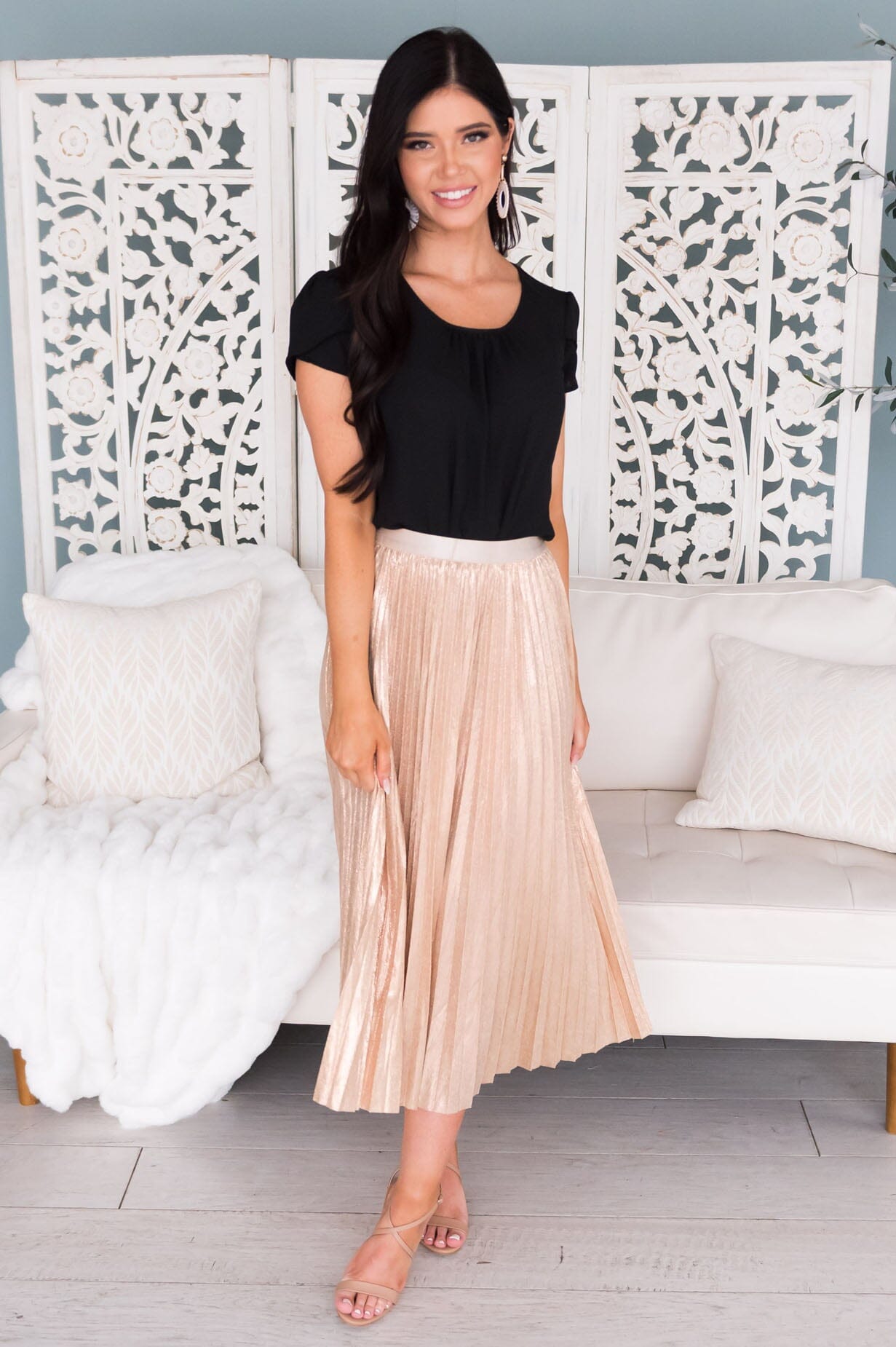 Shine Bright Darling Modest Pleat Skirt