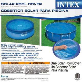 Intex 12 ft. Easy Set and Metal Frame Swimming Pool Solar Cover Tarp (2-Pack) 2 x 28012E