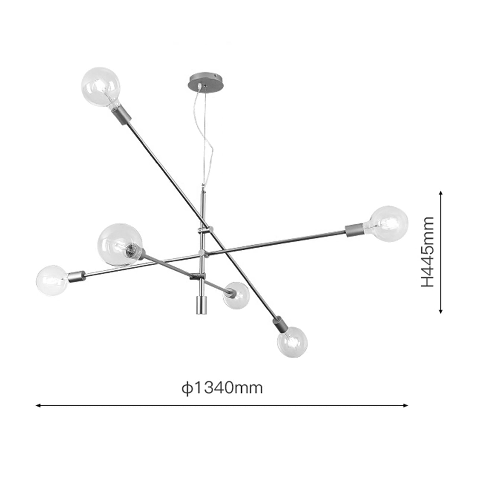 Spider 6 Heads Pendant Lamp Cy-Dd-1111-G