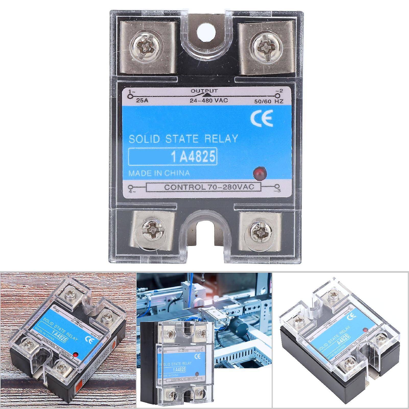 Single Phase Solid State Relay 70-280vac Input 24-480vac Load Ac Ac Ssr Electrical Equipment For Cnc Machinery(berm-1 A482525a )