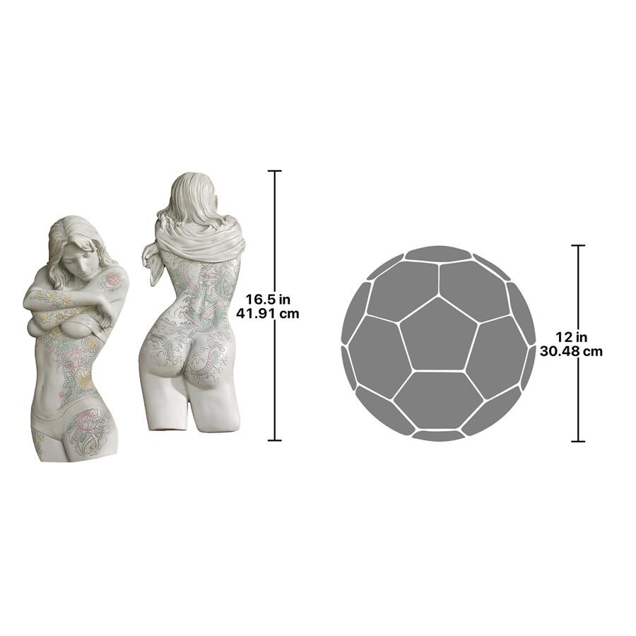 Design Toscano Tattoo Temptation Wall Sculptures Asian Beauty   Floral Seduction