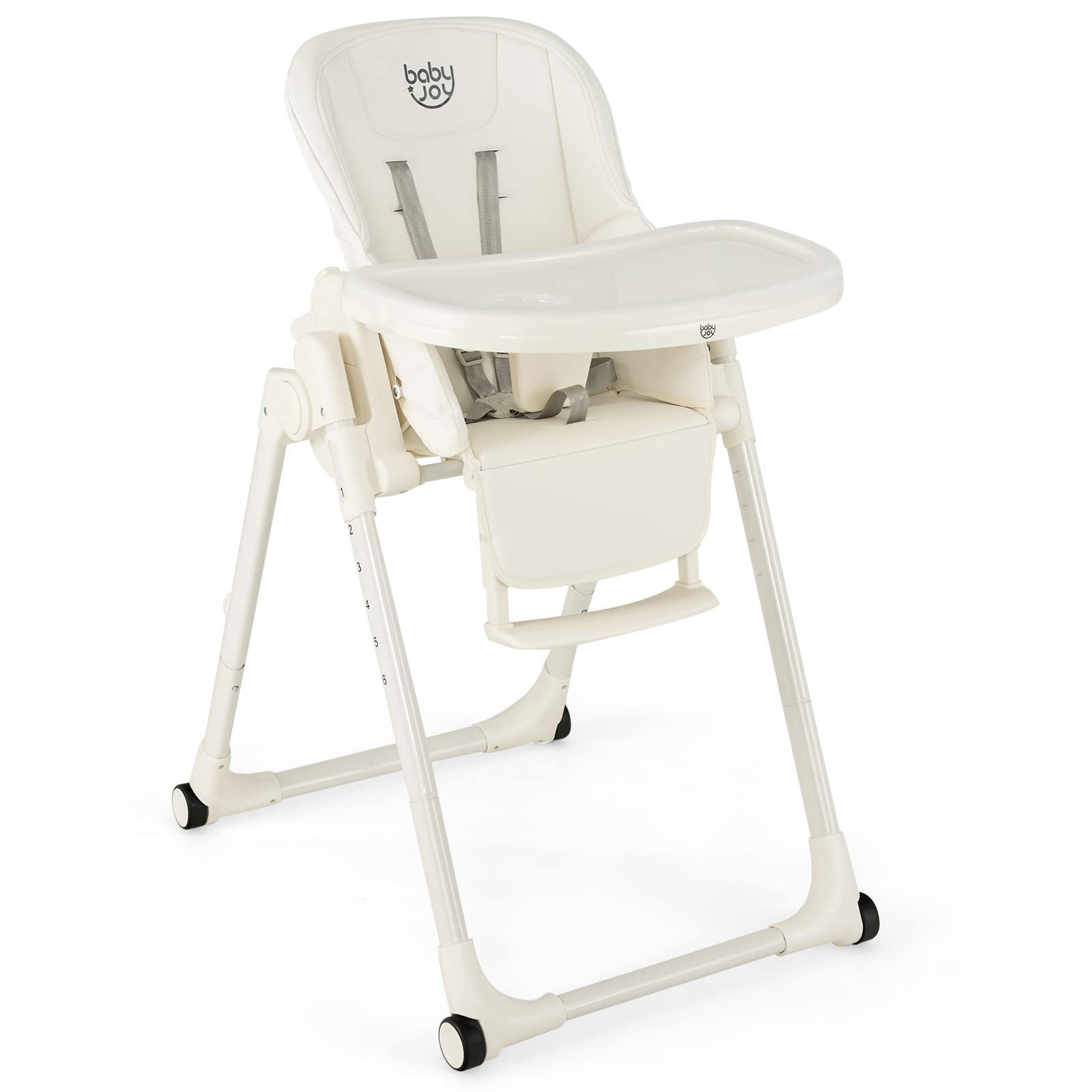 Costzon High Chair for Babies & Toddlers, Foldable Highchair