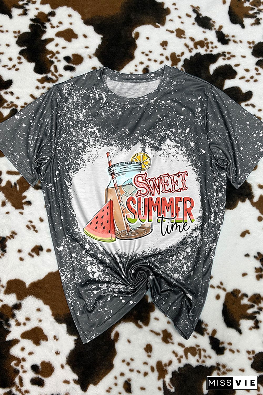 Sweet Summertime Print Graphic Tee Wholesale