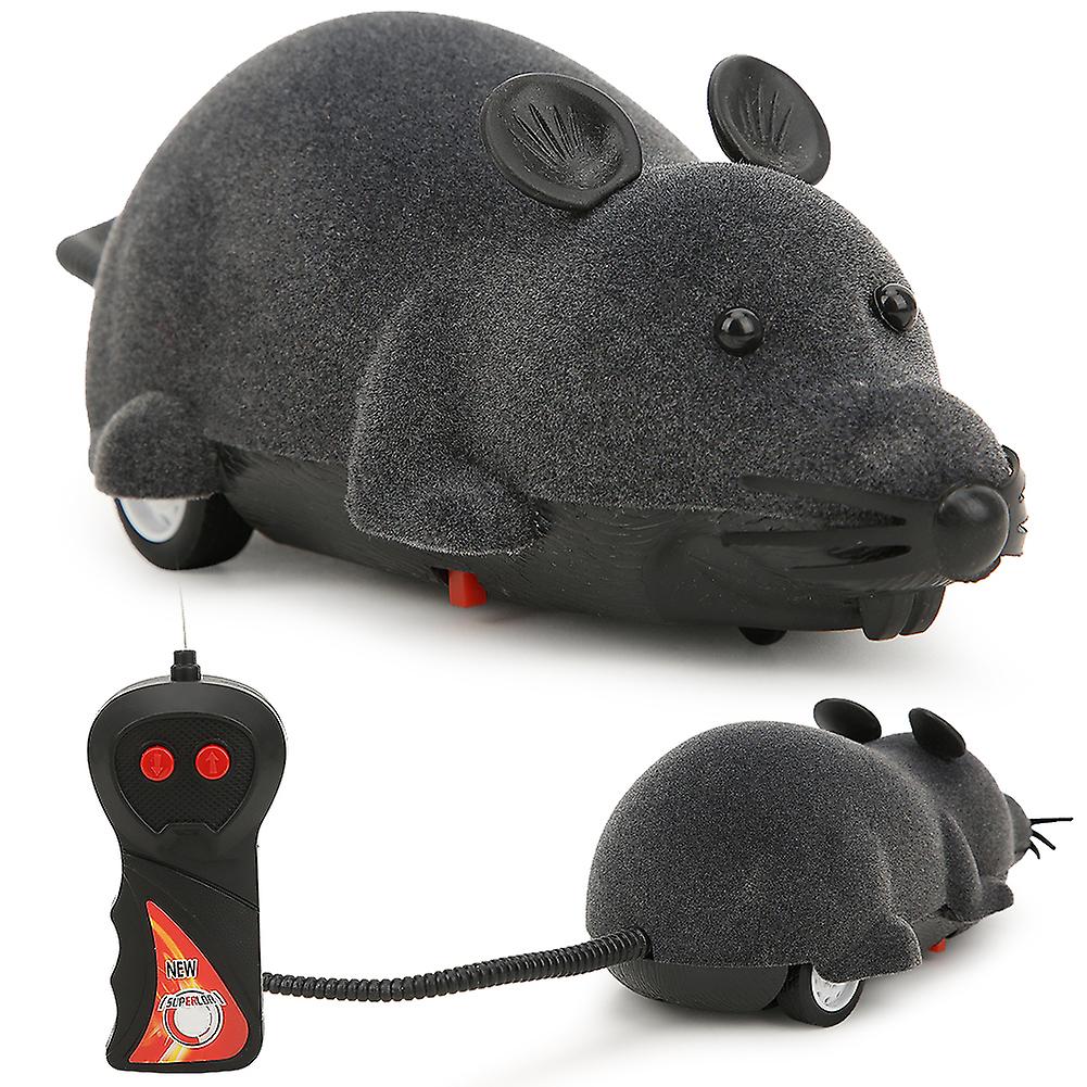 Remote Control Plush Mouse Mice Simulation Animals Pet Cat Toy Trick Playing Novelty Giftgray