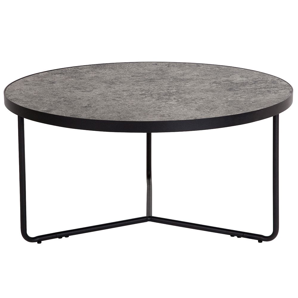 Flash Furniture Providence Faux Concrete Round Coffee Table