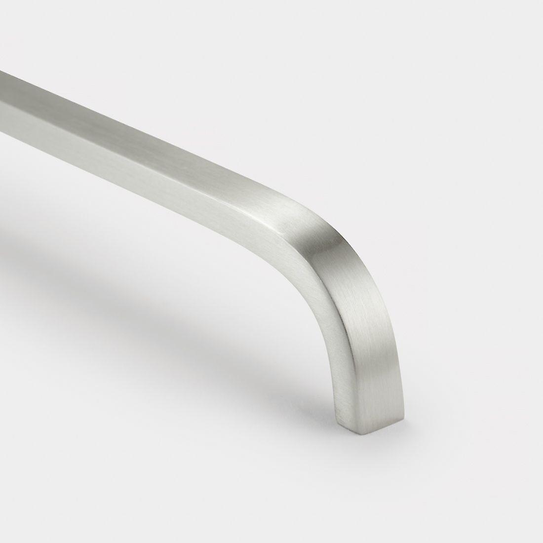 Brass Bar Handle - Silver - Hole Centre 288mm - Curve