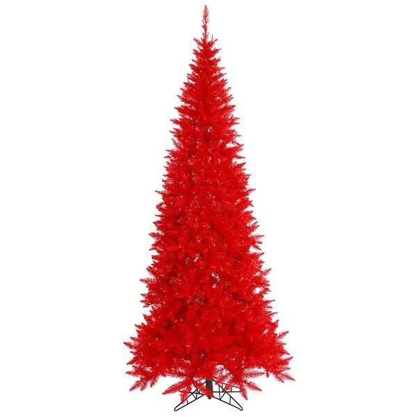 Vickerman 5.5' Red Fir Slim Artificial Christmas Tree，Unlit